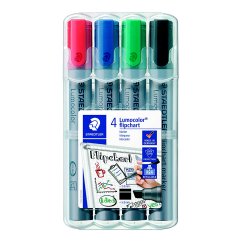 Lumocolor flipover marker 356 B WP4, 4 farver